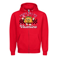 Red tacos are my valentine Zipper Hoodie - MaliasSmallBusiness
