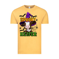 Vintage Mustard Spooky heifer halloween Vintage Tee - Artiststas