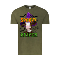 Vintage Olive Spooky heifer halloween Vintage Tee - Artiststas