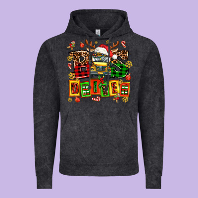 Bus Driver Chrıstmas Vintage Hoodie Designed By Adodesignshop