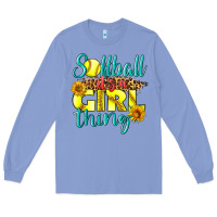 Colony Blue softball it's a girl thing Long Sleeve Tee - LillyAllenDesigns