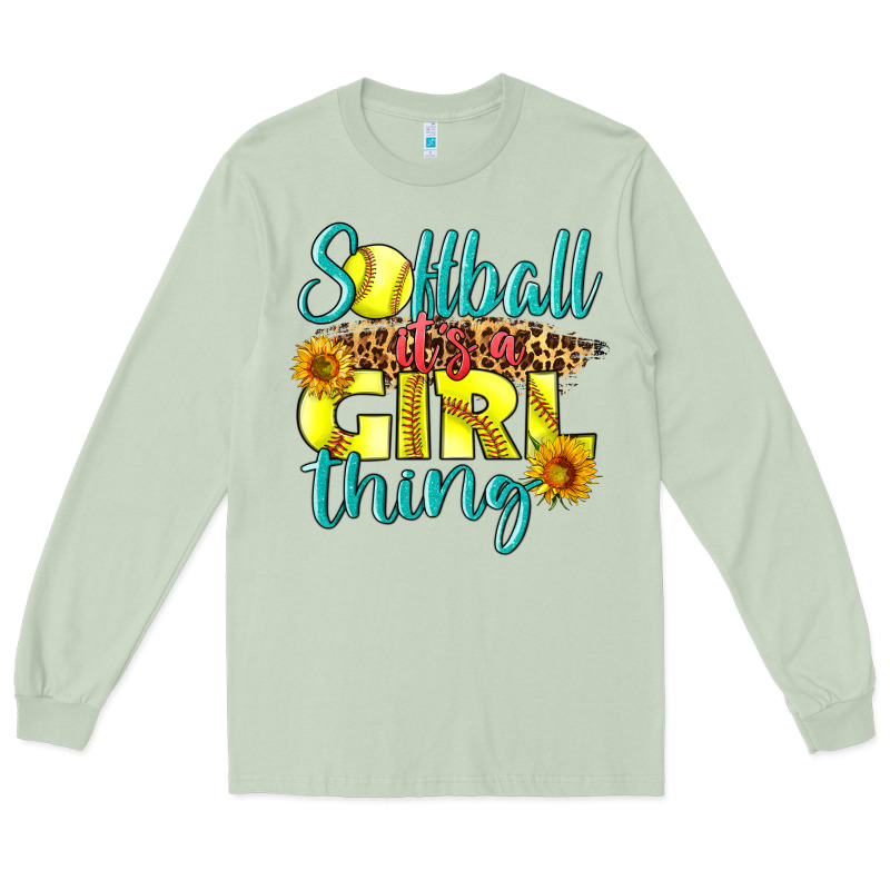 Softball It's A Girl Thing Long Sleeve Tee by LillyAllenDesigns | Teevron