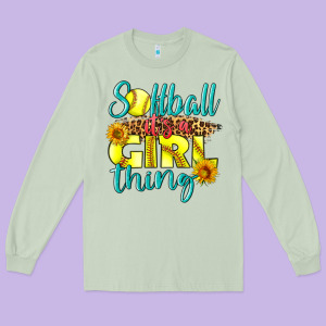 Softball It's A Girl Thing Long Sleeve Tee Designed By Lillyallendesigns
