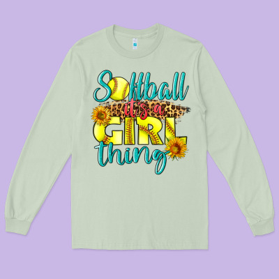 Softball It's A Girl Thing Long Sleeve Tee Designed By Lillyallendesigns