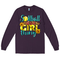 Plum softball it's a girl thing Long Sleeve Tee - LillyAllenDesigns