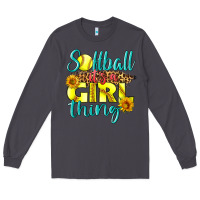Smoke softball it's a girl thing Long Sleeve Tee - LillyAllenDesigns