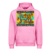 Fuchsia Pink faith over fear Urban Hoodie - CowGirlArtShop