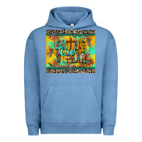 Pigment Pebble Blue faith over fear Urban Hoodie - CowGirlArtShop