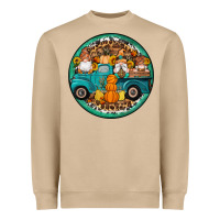 Mushroom fall gnomes round earrings 3 Heavyweight Sweatshirt - Artiststas