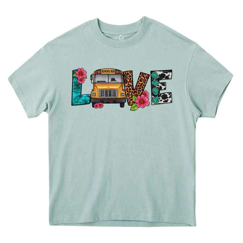 Love School Bus Heavy Core Tee by Artiststas | Teevron