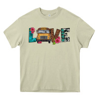Mossy love school bus Heavy Core Tee - Artiststas