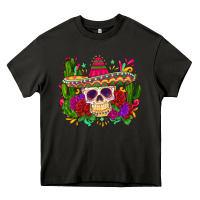 Asphalt mexican skull Heavy Core Tee - Zillion Design Studio