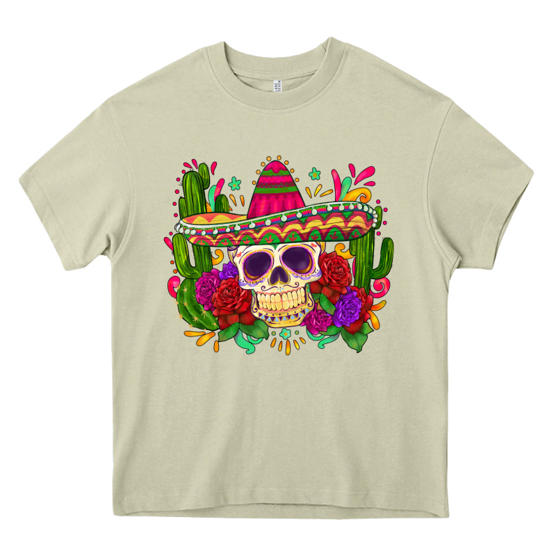Mexican Skull Heavy Core Tee by Zillion Design Studio | Teevron