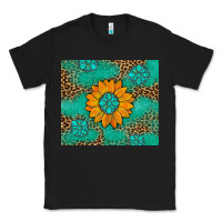 Black Sunflower Gemstone Leopard Classic Tee - Artiststas