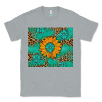 Heather Grey Sunflower Gemstone Leopard Classic Tee - Artiststas
