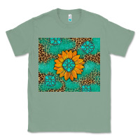 Sage Sunflower Gemstone Leopard Classic Tee - Artiststas