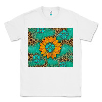 White Sunflower Gemstone Leopard Classic Tee - Artiststas