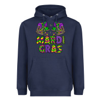 Navy mardi gras Heavyweight Hoodie - LillyAllenDesigns