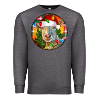 Charcoal Heather Saanen Goat Christmas Premium Sweatshirt - LillyAllenDesigns