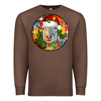 Chestnut Saanen Goat Christmas Premium Sweatshirt - LillyAllenDesigns