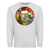 Dove Grey Saanen Goat Christmas Premium Sweatshirt - LillyAllenDesigns