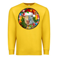 Lemon Saanen Goat Christmas Premium Sweatshirt - LillyAllenDesigns