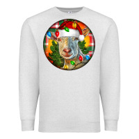 Oatmeal Heather Saanen Goat Christmas Premium Sweatshirt - LillyAllenDesigns