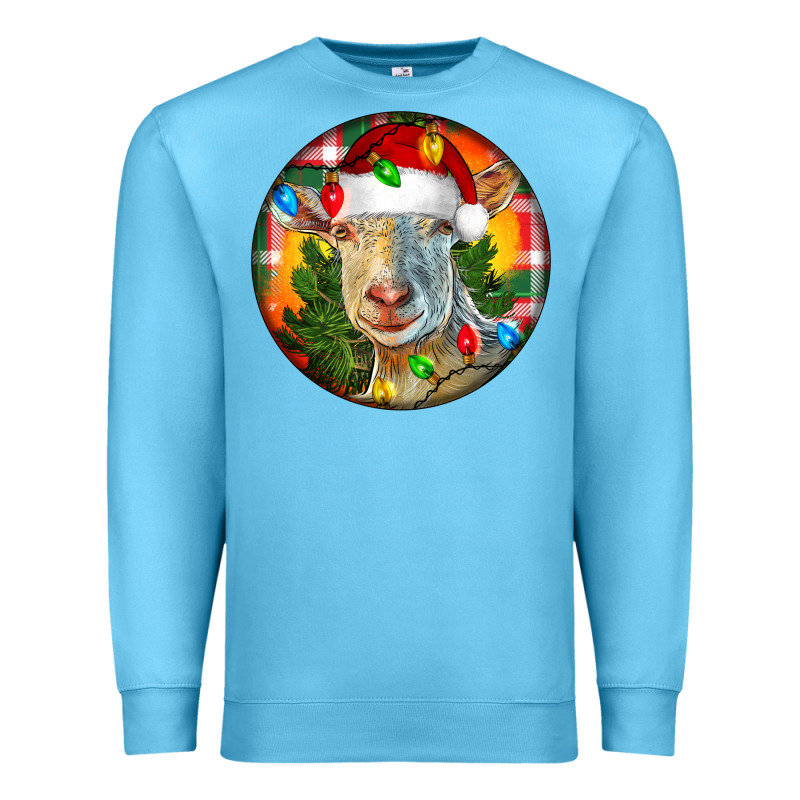 Saanen Goat Christmas Premium Sweatshirt by LillyAllenDesigns | Teevron