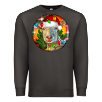 Smoke Saanen Goat Christmas Premium Sweatshirt - LillyAllenDesigns