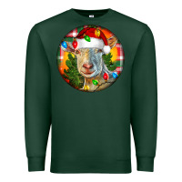 Sports Green Saanen Goat Christmas Premium Sweatshirt - LillyAllenDesigns