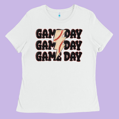 Ladies Tee game day game day baseball