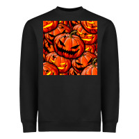 Black halloween pumpkin seamless pattern Heavyweight Sweatshirt - BundleAndBundleShop