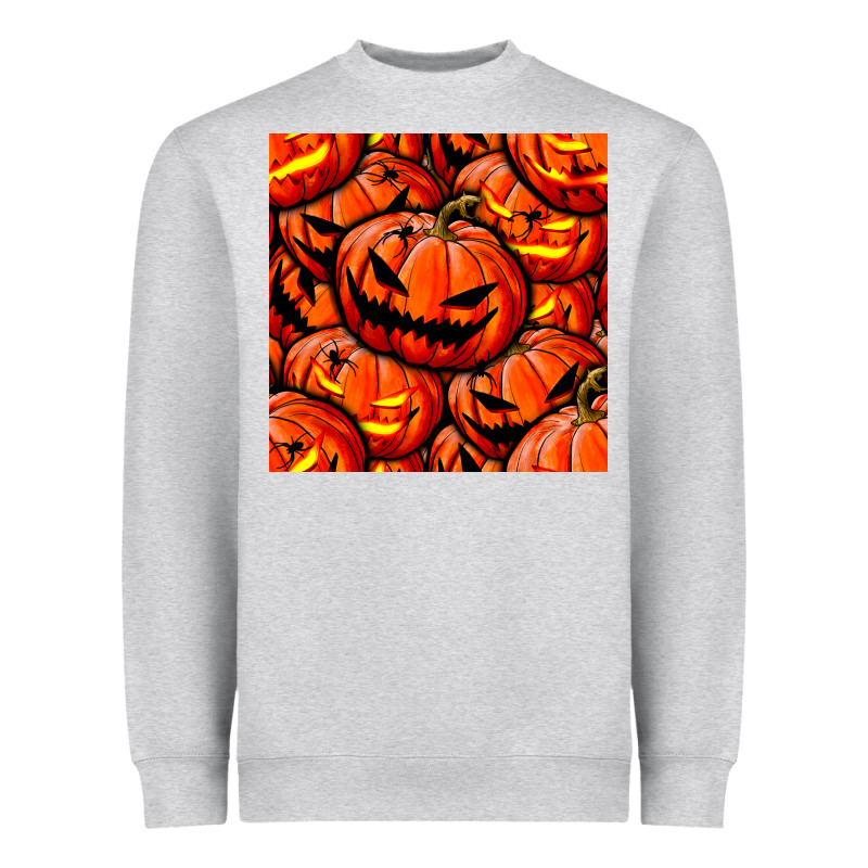 Halloween Pumpkin Seamless Pattern Heavyweight Sweatshirt by BundleAndBundleShop | Teevron