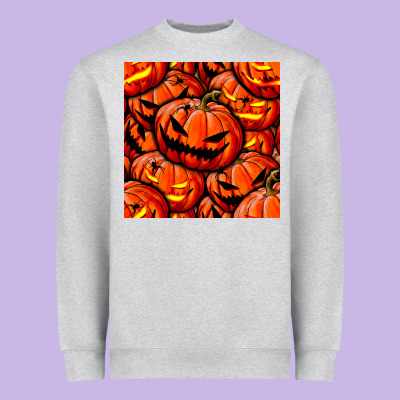 Halloween Pumpkin Seamless Pattern Heavyweight Sweatshirt Designed By Bundleandbundleshop