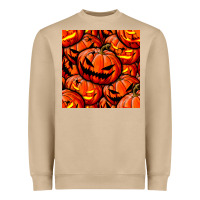 Mushroom halloween pumpkin seamless pattern Heavyweight Sweatshirt - BundleAndBundleShop