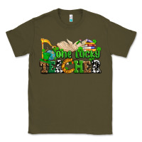 Army Green one lucky teacher Classic Tee - AdoDesignShop