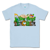 Dusty Blue one lucky teacher Classic Tee - AdoDesignShop