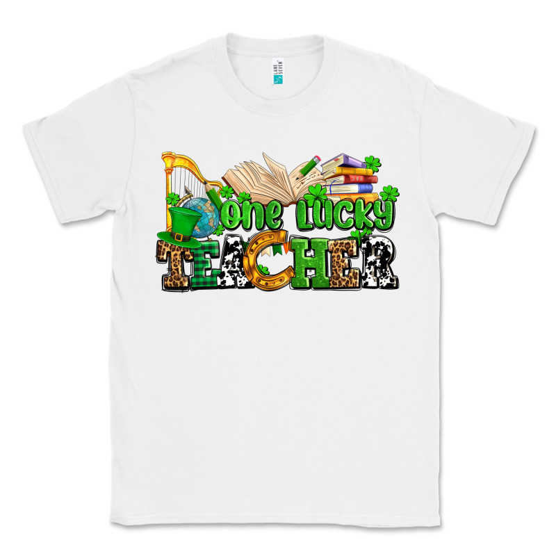 One Lucky Teacher Classic Tee by AdoDesignShop | Teevron