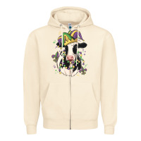 Sandshell mardi gras cow Zipper Hoodie - MaliasSmallBusiness