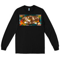 Black western cow cockerel chick  serape leopard sunflowers license plate te Long Sleeve Tee - BarkalooDesign