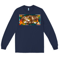 Navy western cow cockerel chick  serape leopard sunflowers license plate te Long Sleeve Tee - BarkalooDesign