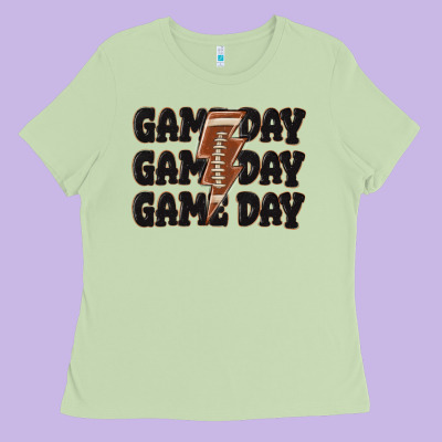 Ladies Tee game day game day game day basketball