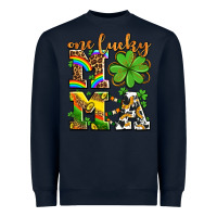 Navy one lucky mama Heavyweight Sweatshirt - AdoDesignShop