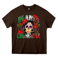 Chocolate Brown mama chingona Heavy Core Tee - Zillion Design Studio