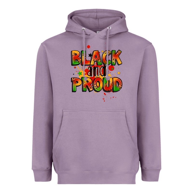 Black And Proud Heavyweight Hoodie by LillyAllenDesigns | Teevron