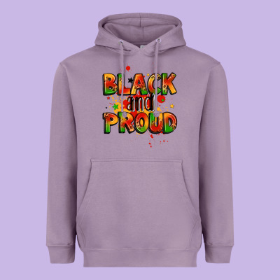 Black And Proud Heavyweight Hoodie Designed By Lillyallendesigns