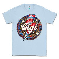 Dusty Blue Western Gigi Patriotic 4th of July Classic Tee - LillyAllenDesigns