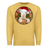 Antique Gold Baby Cashmere Goat Christmas Premium Sweatshirt - LillyAllenDesigns