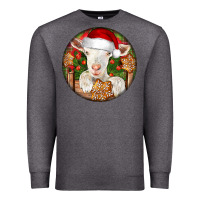 Charcoal Heather Baby Cashmere Goat Christmas Premium Sweatshirt - LillyAllenDesigns