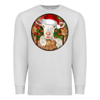 Dove Grey Baby Cashmere Goat Christmas Premium Sweatshirt - LillyAllenDesigns